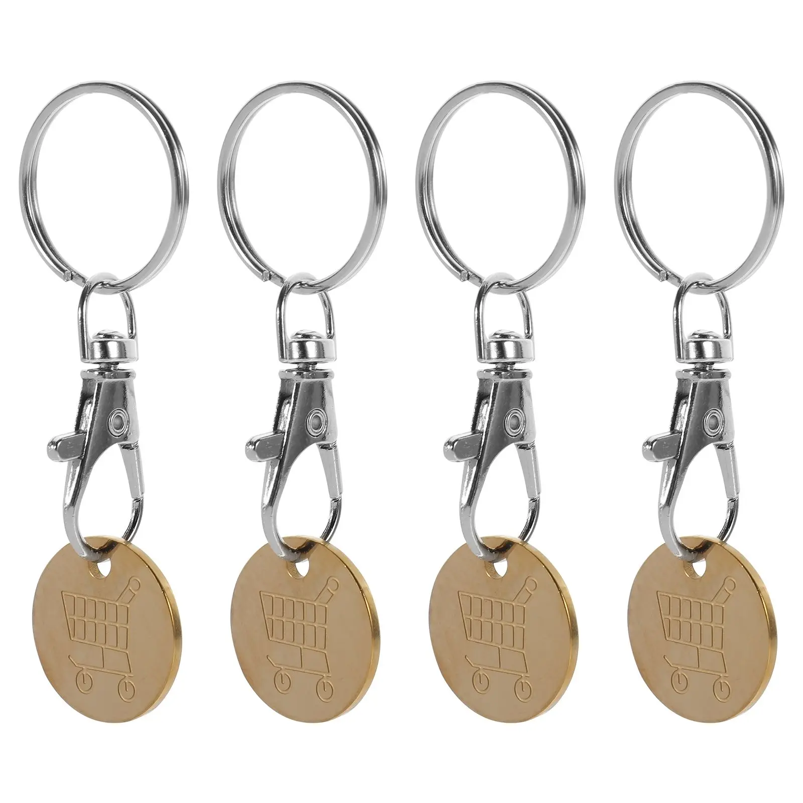 Shopping Cart Pendants Trolley Token Key Rings Chain Decoration Tokens Keyring Remover