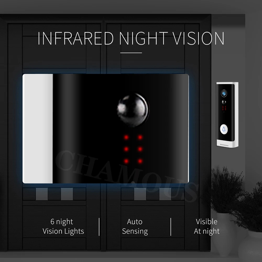Tuya WIFI Doorbell 1080P Wireless Security Camera DC AC Battery Powered Smart Home Monitor With Alexa Google Door bell Camera