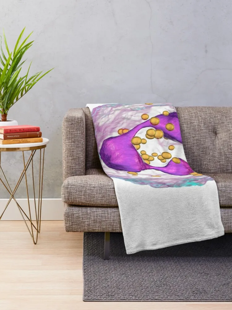 Neutrophil white blood cells, illustration (F022/4405) Throw Blanket Giant Sofa Hairy Blankets