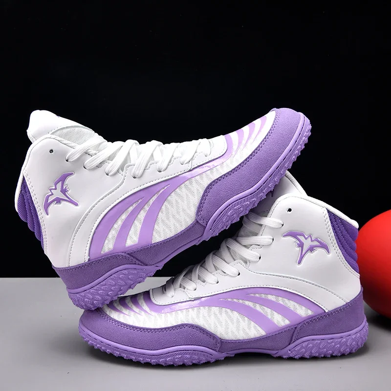 

New Men's Large Wrestling Shoes Mesh Breathable Boxing Shoes Anti slip Wear Resistant Sneaker Fashionable Casual High Top Shoes