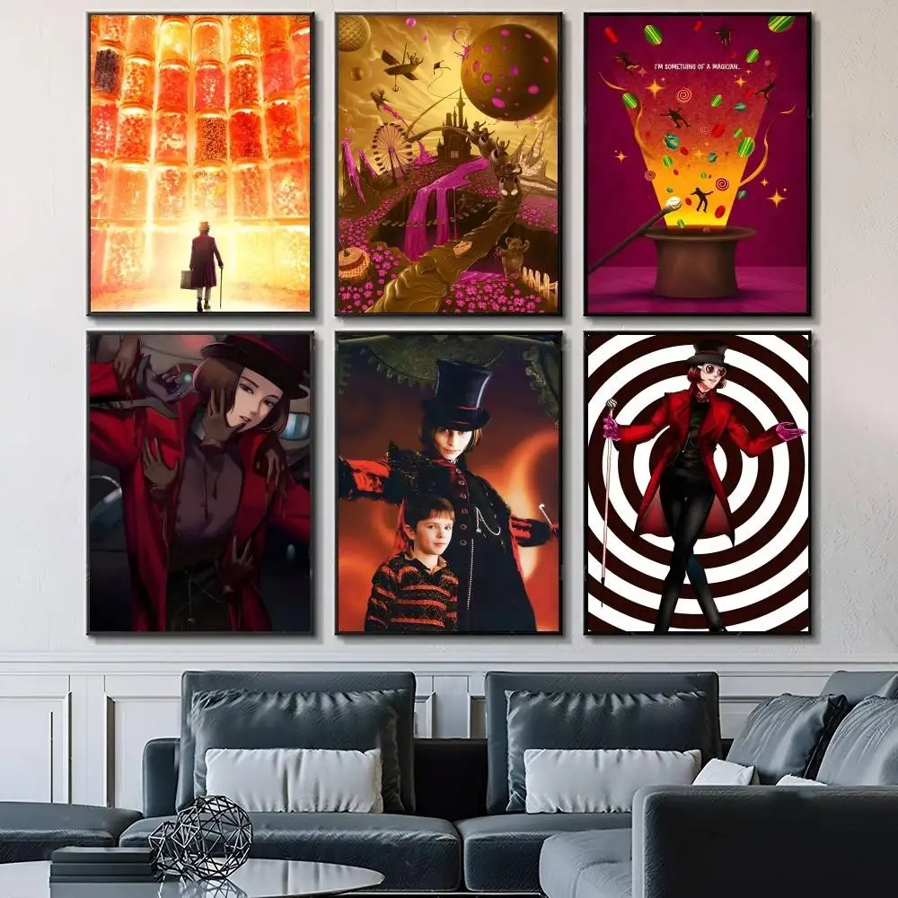 Classic Movie C-Charlie And The Chocolate Factory Posters Fancy Wall Sticker for Living Room Bar Decoration Wall Decor