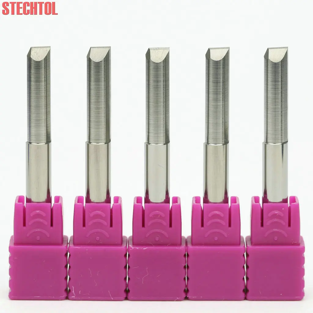 CNC Carbide Milling Tool para acrílico máquina de corte, reta Router Bit, gravura cortador de tungstênio Endmill, 1 flauta, 3.175, 4, 6mm
