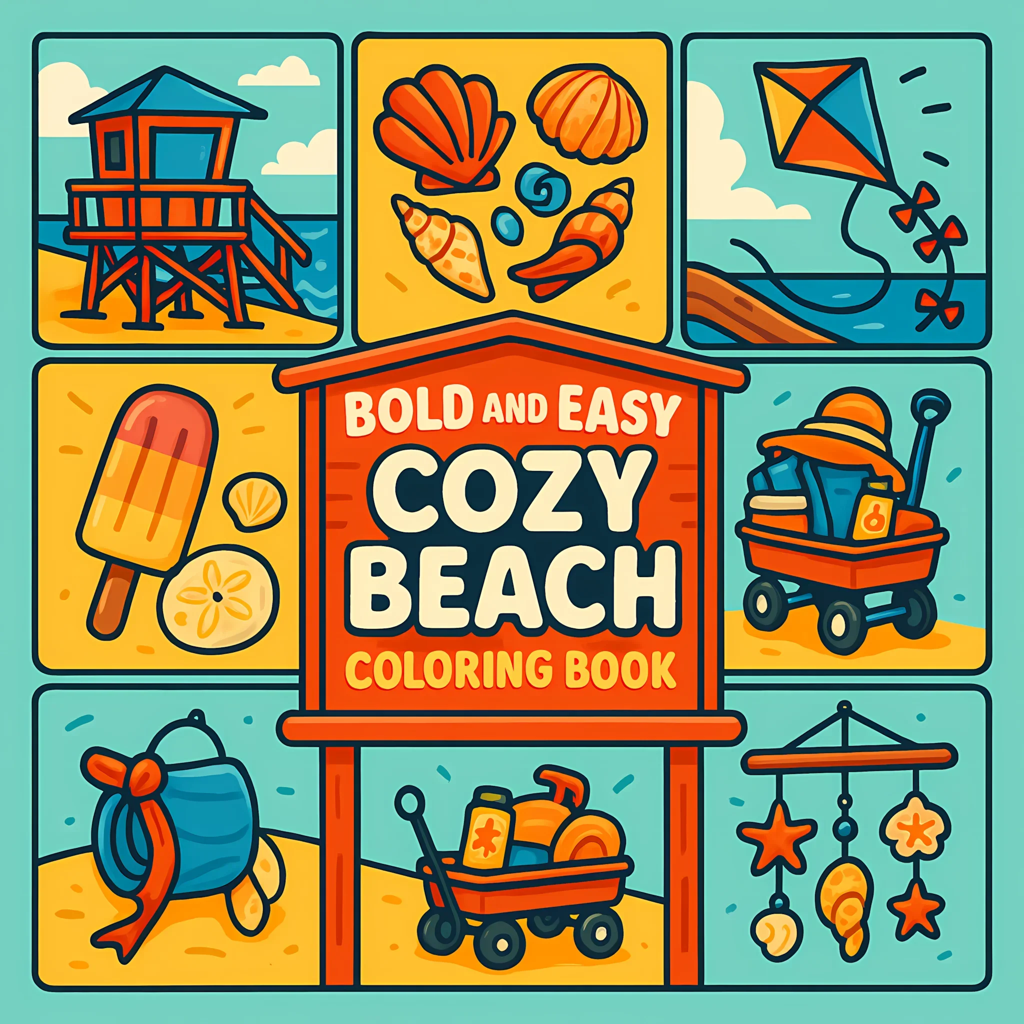 

Уютная пляжная раскраска для взрослых, подарок на день рождения, принадлежности для школы, милая книга для рисования для взрослых