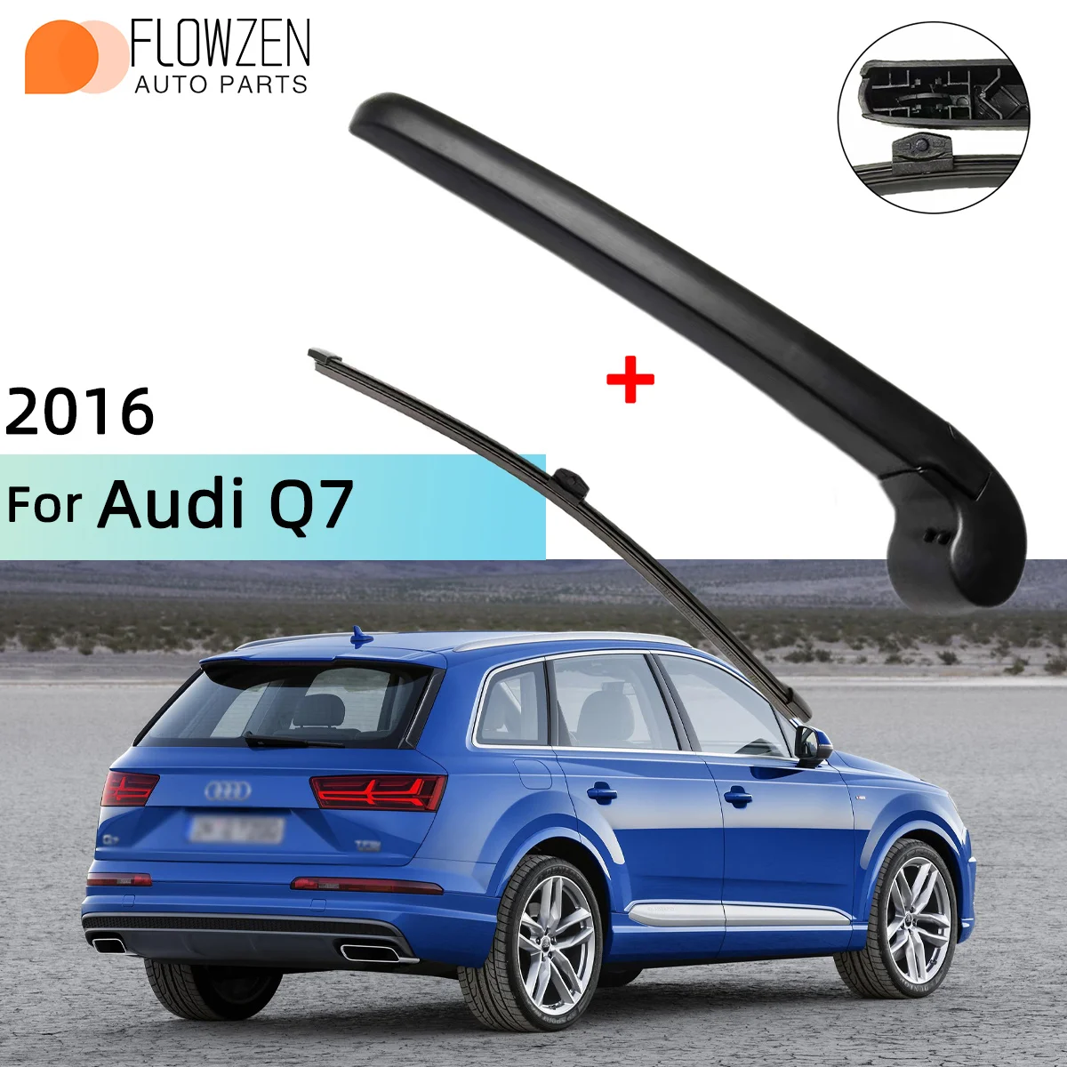 Passend für Audi Q7 2016, Heckscheibenwischerblatt, Wischerarm, Windschutzscheibe, Scheibenwischer, Bürsten, Reinigungszubehör