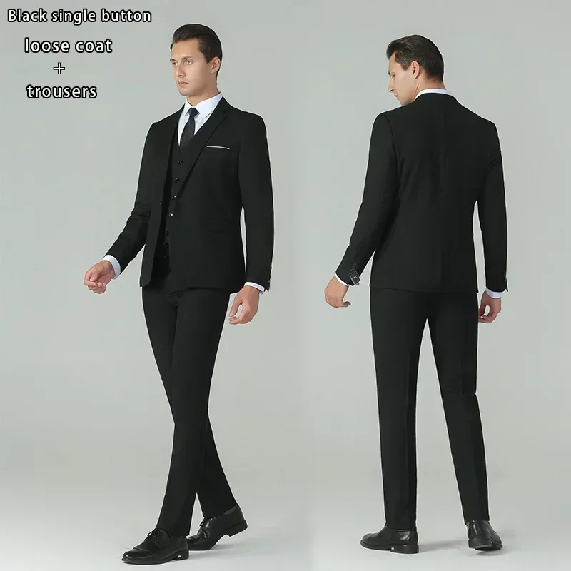 Men's suits Két Műtárgy állítsa tömör színe Termelőüzem Lezser esküvői stv ujjú Blézer Alaki Angol kosztüm kabátok Angol kosztüm Liheg sets