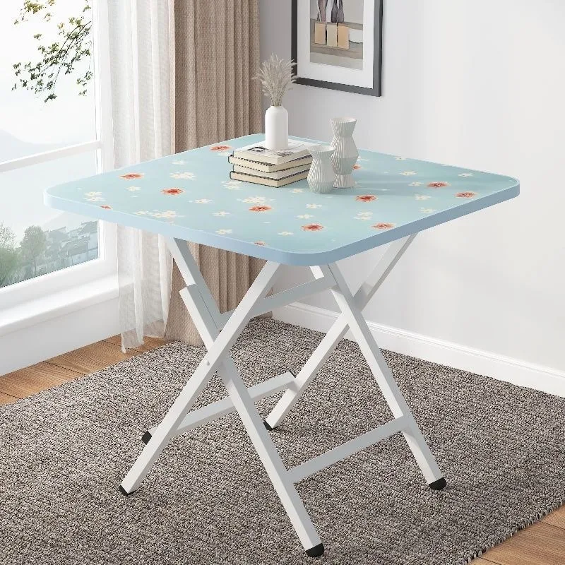 Foldable Dining Table Rental Dorm Room Minimalist Square Space Saving Foldable Portable Dining Table Wood Table Kitchen Table
