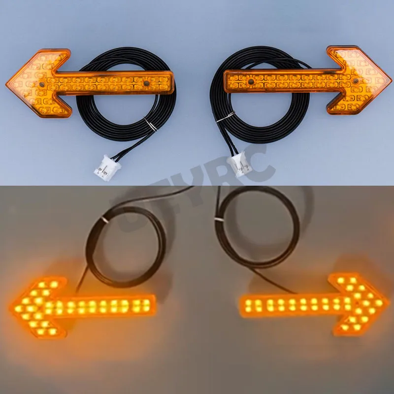 JUWUBA LED Arrow Light Warning Lamp Double Flash for 1/14 Tamiya RC Dump Truck SCANIA 770S R620 VOLVO BENZ Arocs MAN TGX Car