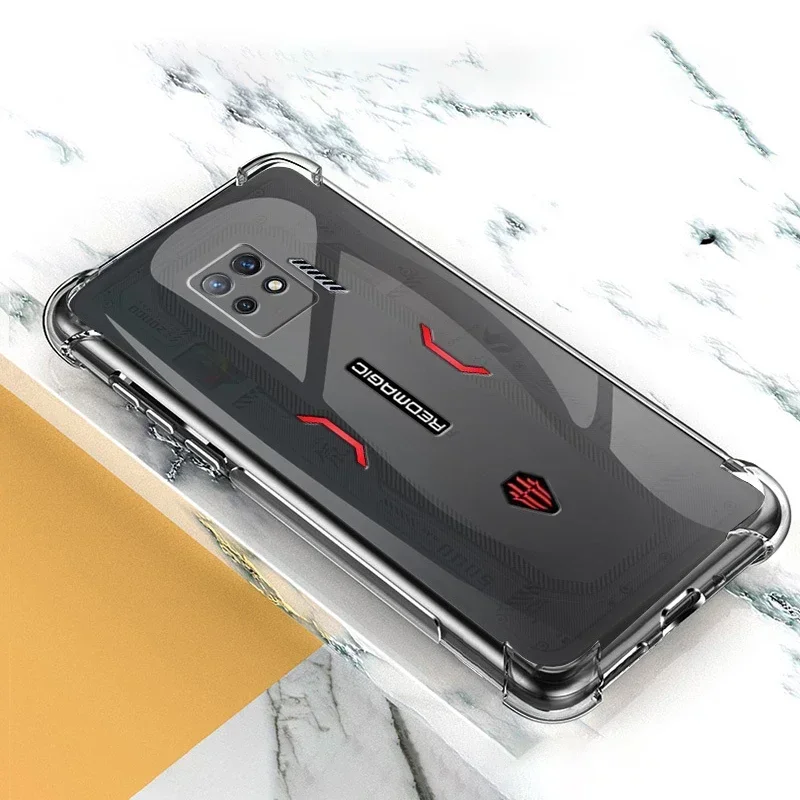 Air-bag Case for ZTE Nubia Red Magic 11 10 Air 9 8S 7S Pro 6S 6R 5G 5S Plus Cover Clear Soft Flexible TPU Anti-knock Shell Funda