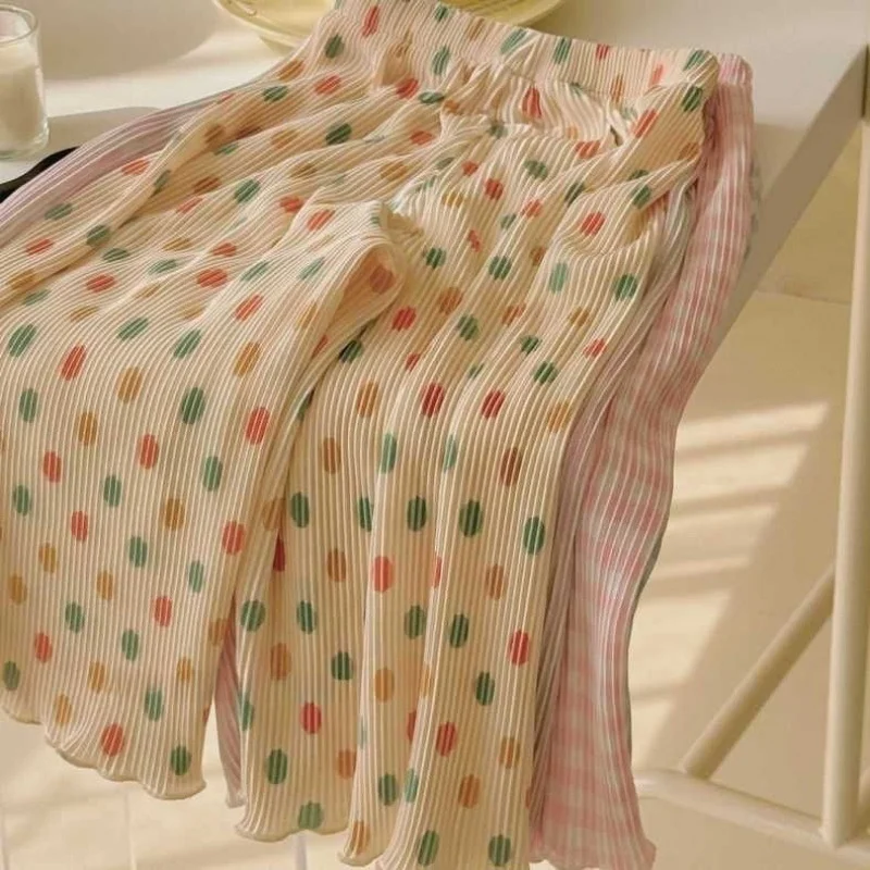 

Mosquito-Resistant Ice Silk ake Pants Summer Outfit for Girls Children's Clothing Long Sve round Ne Pure Color Other M...