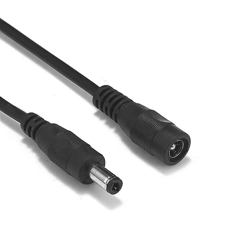 5.5mm x 2.5mm DC Extension Cable 1m 1.5m 2m Jack Plug Connector 5V 12V 24V Copper Wires For Car Charger CCTV AC Power Adapter