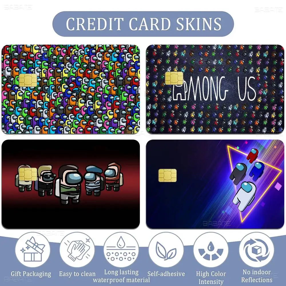 Популярная игровая наклейка-пленка с аниме-медведем для большого кредитного/дебетового картхолдера (передняя сторона)