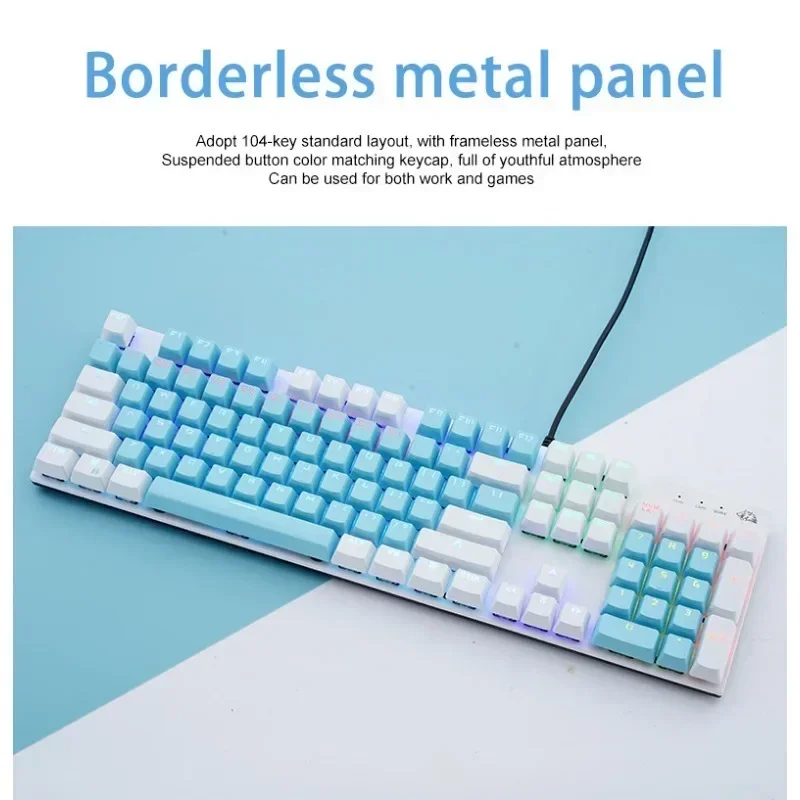 

For Dustsilver K84 Mechanical Keyboard Wired RGB Backlight Hot-Swappable Gamer Keyboard