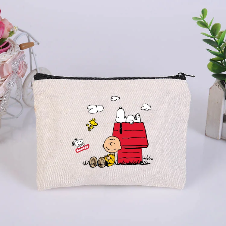 Kawaii Snoopies New Women Cosmetic Case Cartooon Travel Cosmetic Pouch Makeup Case School Teacher Pencil Case Trendy Purse 2024