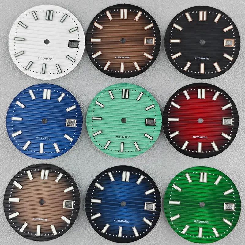 

Watch modification accessories: 30.5mm dial green luminous pp nautilus dial modification NH35/36 movement