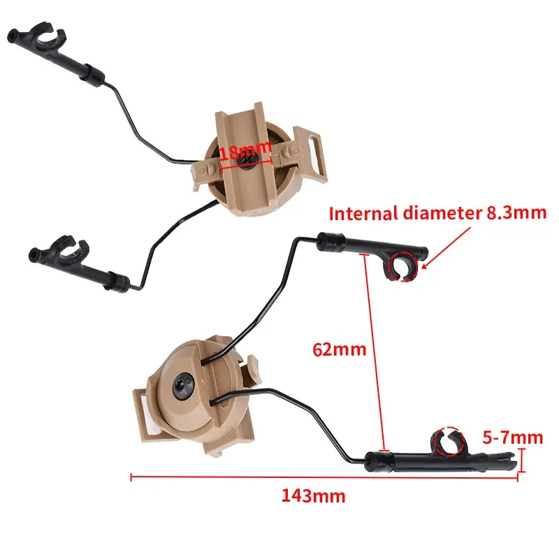 Quick Helmet Mount Adapter Tactical Headset Accessories C1-C4 Adjustable Suspension Bracket ARC Rail Hunting Accessories