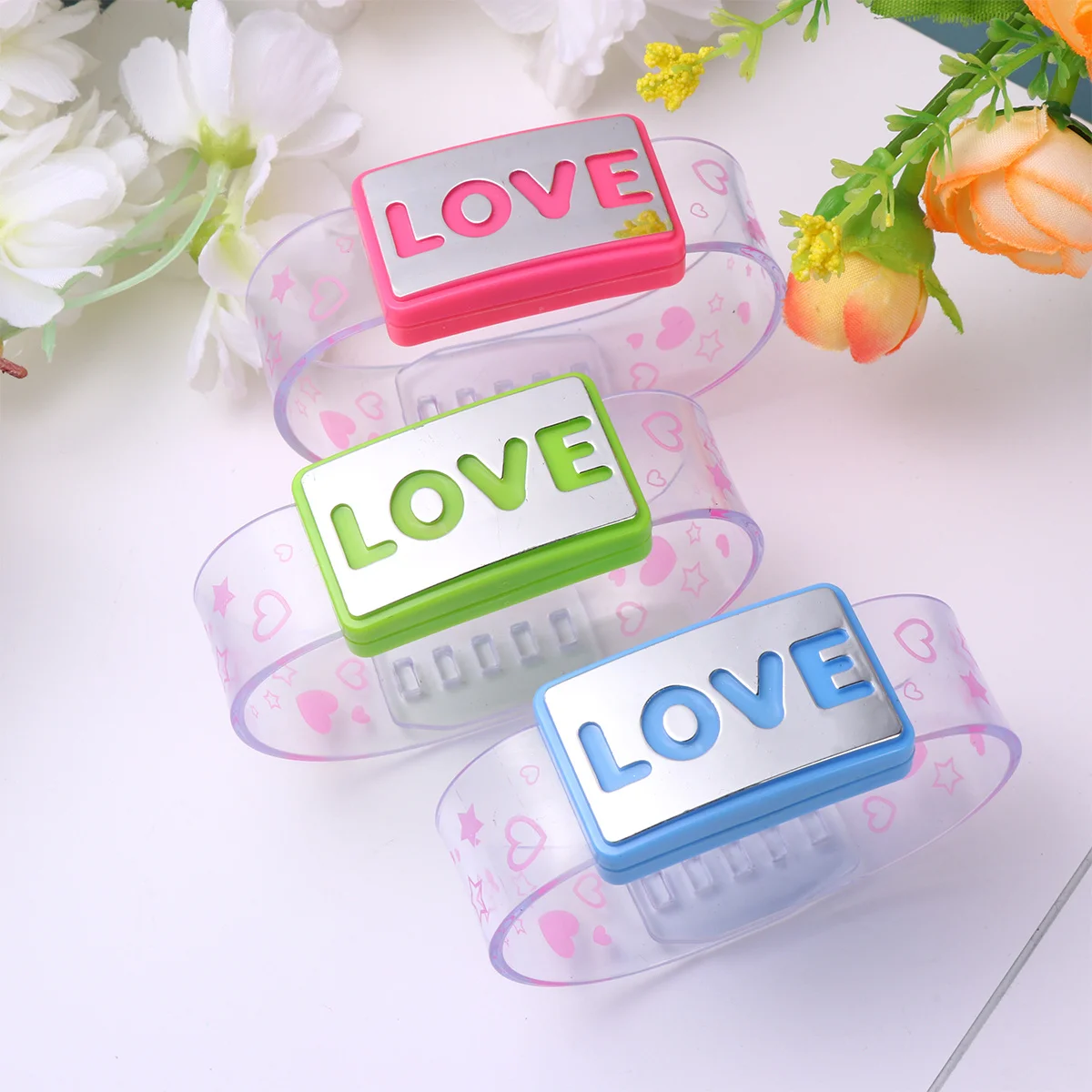 

3Pcs Luminous Wristband LED Bracelet Flashing Silicone Bangle for Parties Birthday Christmas Graduation Gift Set