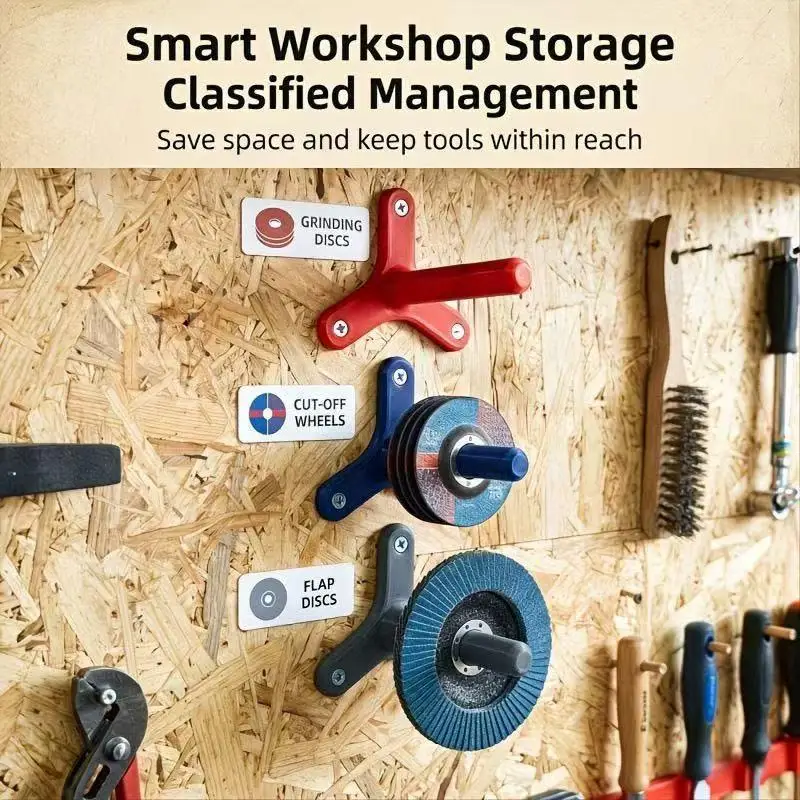 1/3/5Pcs Multifunctional Angle Grinder Disc Storage Rack Cutting Grinding Wheel Holder Workshop Tool Organizer
