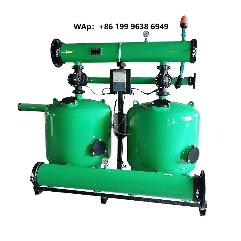 Carbon Steel Housing Material Diameter 600*2 Unit Automatic Backwash Sand Filter System for Irrigation