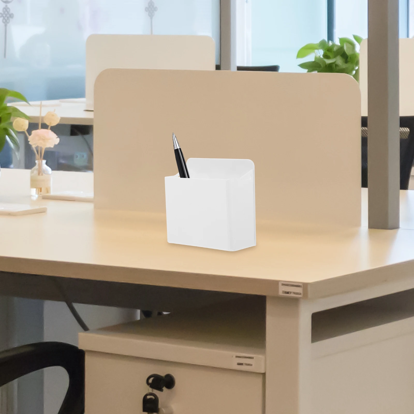 

2Pcs Whiteboard Suction Pen Holders ABS Marker Box Adjustable Dividers Dry Erase Board Organizer Pen Holder for Whiteboard