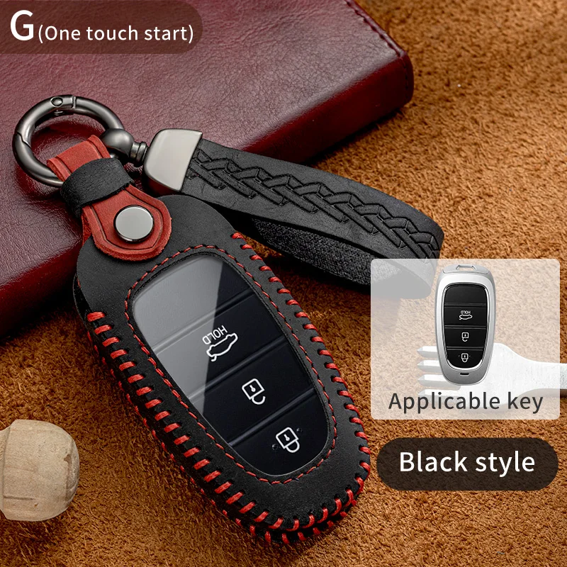 

Fashion Car Key Cover Auto Shell Fob Case Keychain for Hyundai Santa Fe Tucson 2022 NEXO NX4 Atos Solaris Prime 2021