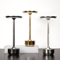 Rechargeable Alloy Table Lamp for Bedroom Wireless Touch Lamp Camping Candle Creative Desk Lamp USB-C Charging 2400mAh