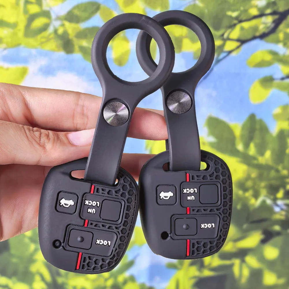 Car Key Fob Protective Shell With Keychain For Lexus RX330 IS200 Toyota RAV4 Land Cruiser 120 Prado Corolla Avensis Yaris Camry