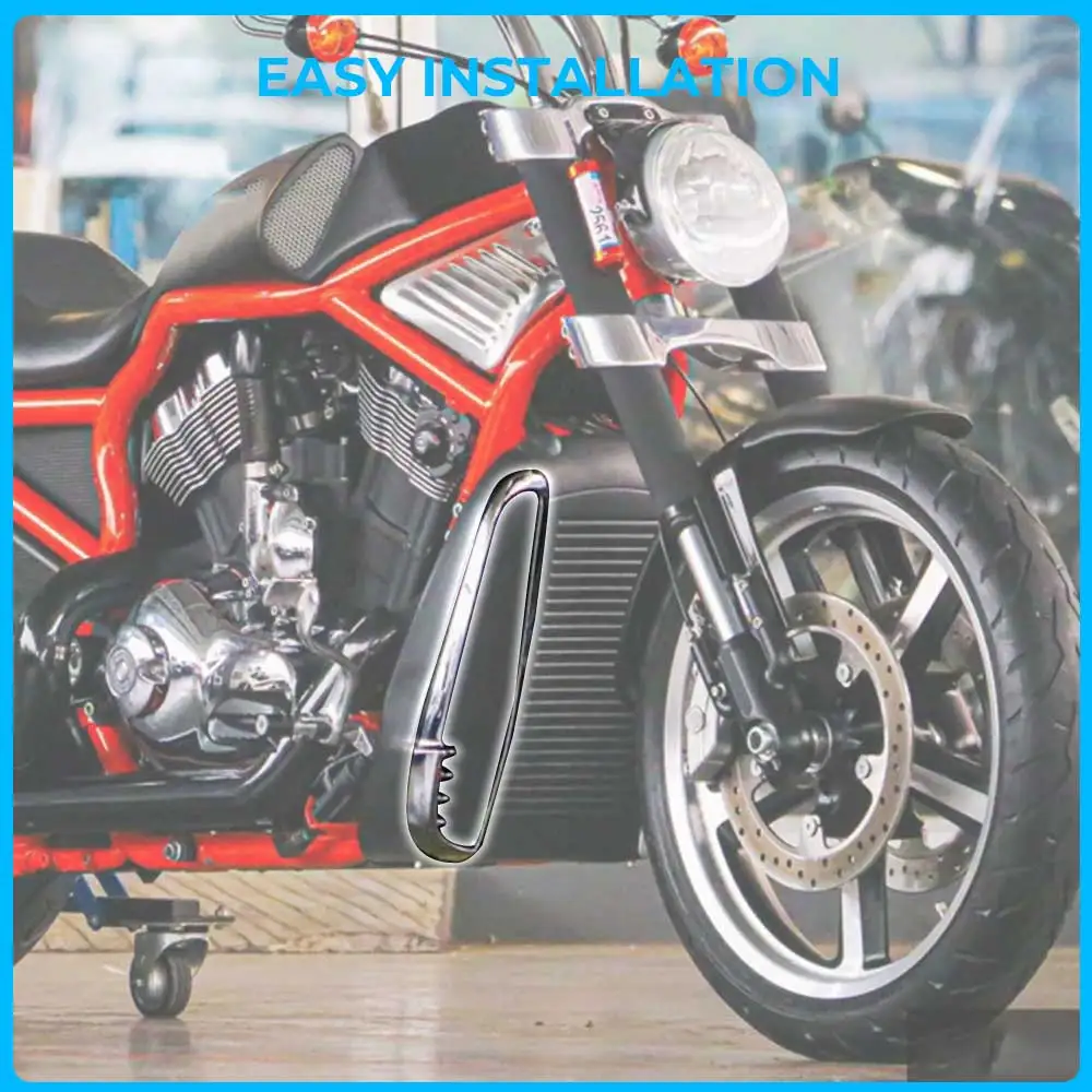 1 Pair Front Radiator Cover Both Sides Bezel Trim Compatible With Harley-Davidson V-Rod/Vrsc 2002-2010 High Quality Abs Chrome
