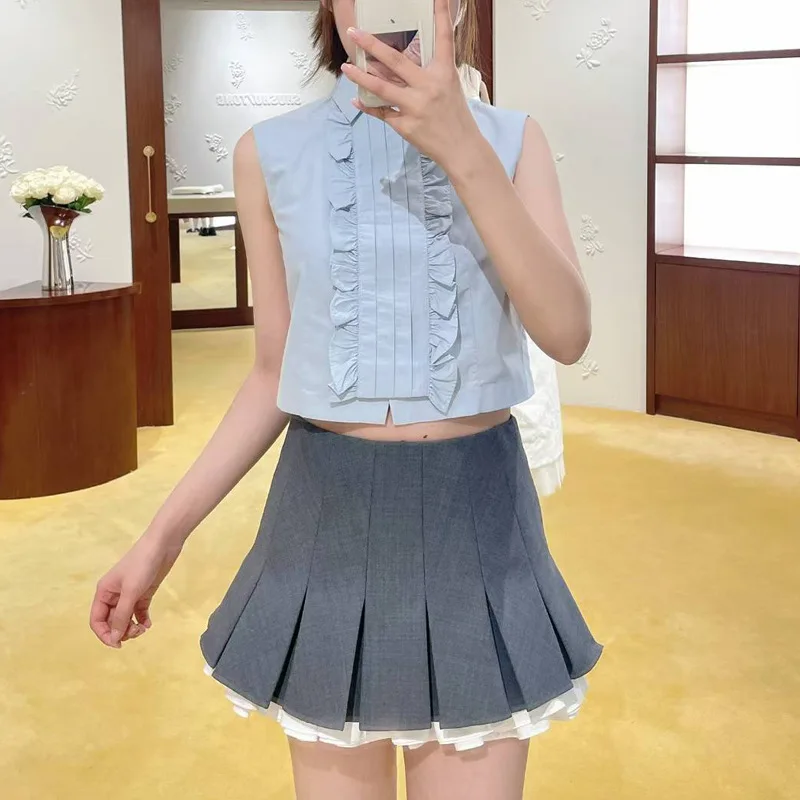 

Faionable Pure Color irt ort Svel Wooden Trim irt Women's Commute Sle Cotton Blend Easy to Wear irt