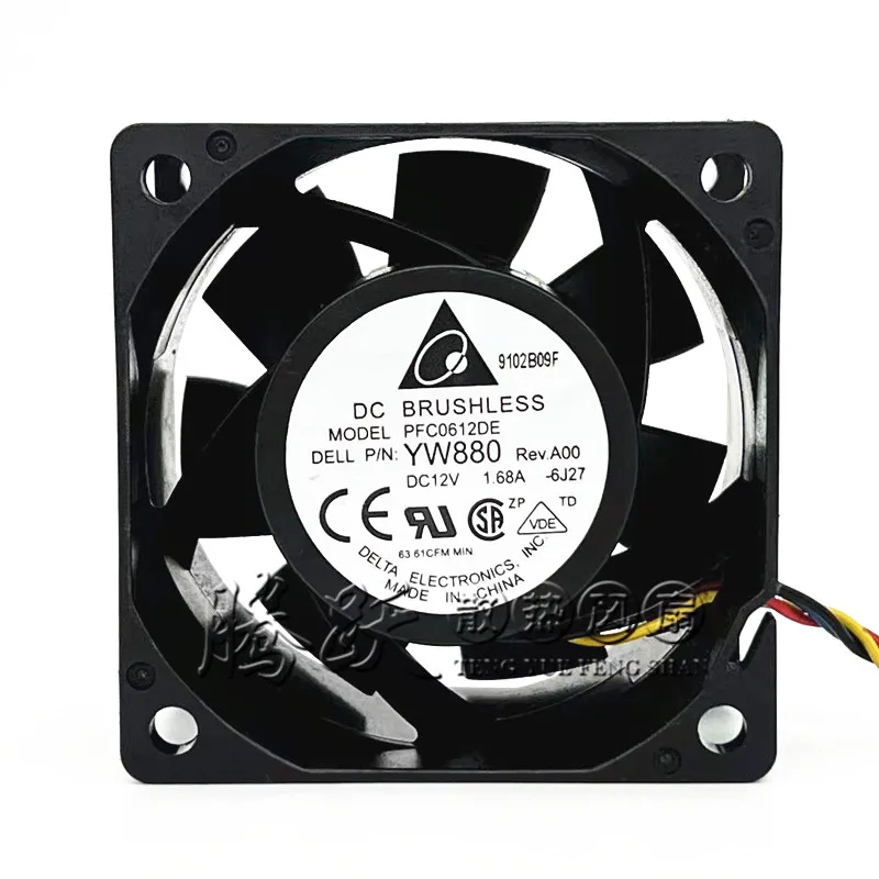 

Delta Electronics PFC0612DE DC 12V 1.68A 60x60x38mm 4-Wire Cooling Fan