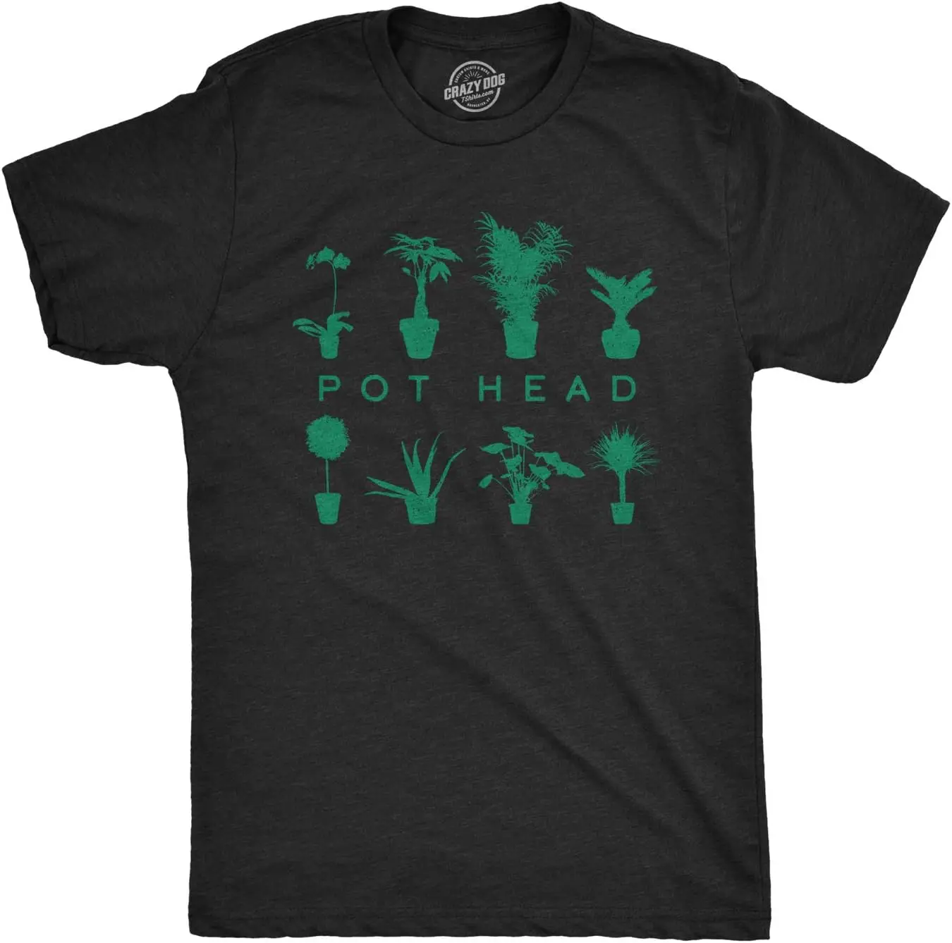 Mens Pot Head Tshirt Funny House Plants 420 Marijuana Gardening Tee