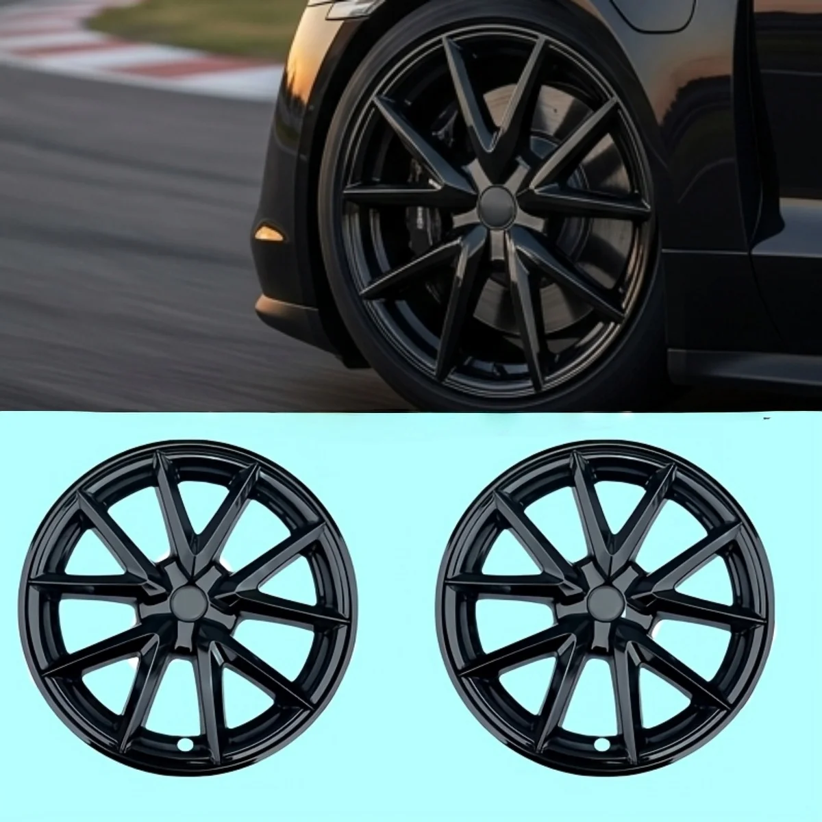 

Комплект из 4 колпаков для колес R18 (18 дюймов) для Tesla Model 3 2019-2024: Защитные накладки на диски, полное покрытие, внешние аксессуары