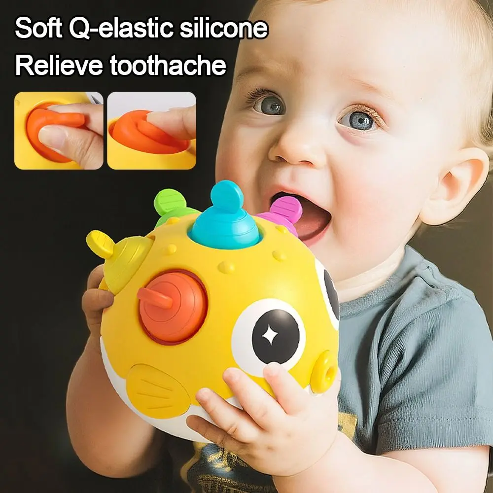 Giocattolo per bambini Roly-poly per addestramento audiovisivo con suoneria, campanello per neonati resistente agli urti, esercizi per le mani