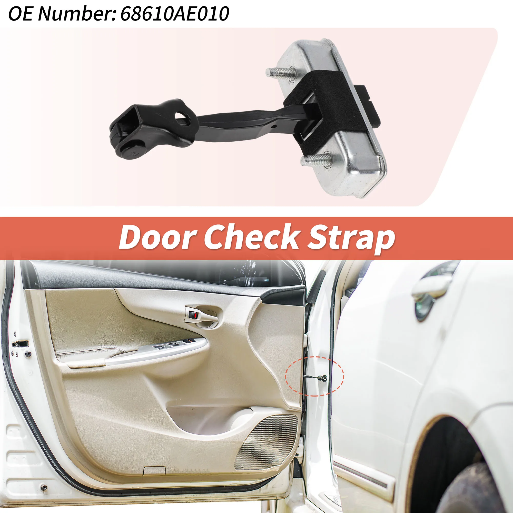 

Ремень ограничителя открывания передней левой и правой дверей UXCELL №68610AE010 для Toyota Sienna 03-09