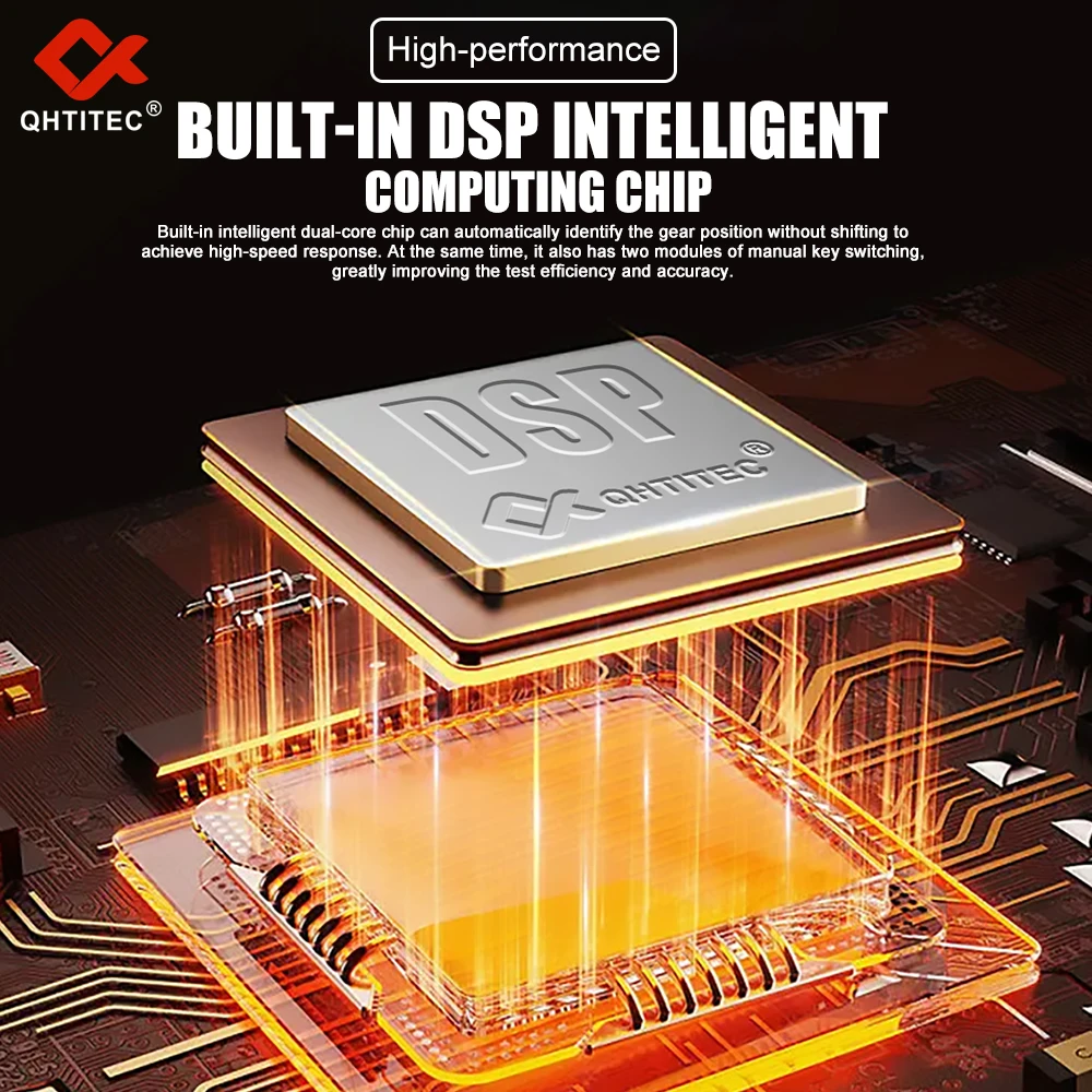 QHTITEC-Multimètre Intelligent à Grand Écran Multifonctionnel, Maintenance d'Électricien, Groupe de Fer à Souder, DC AC NCV