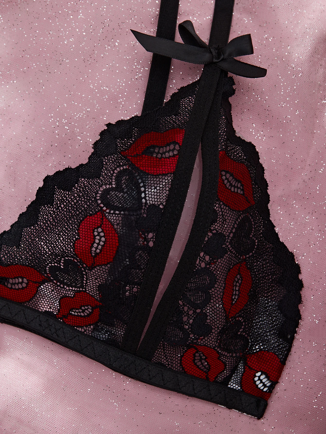 حار الشفاه الدانتيل التباين مجموعة غريبة للنساء مفتوحة الصدر الصدرية سيور مجموعات الصيف الإناث الملابس الداخلية لطيف المثيرة الكبار مثير الملابس الداخلية #3