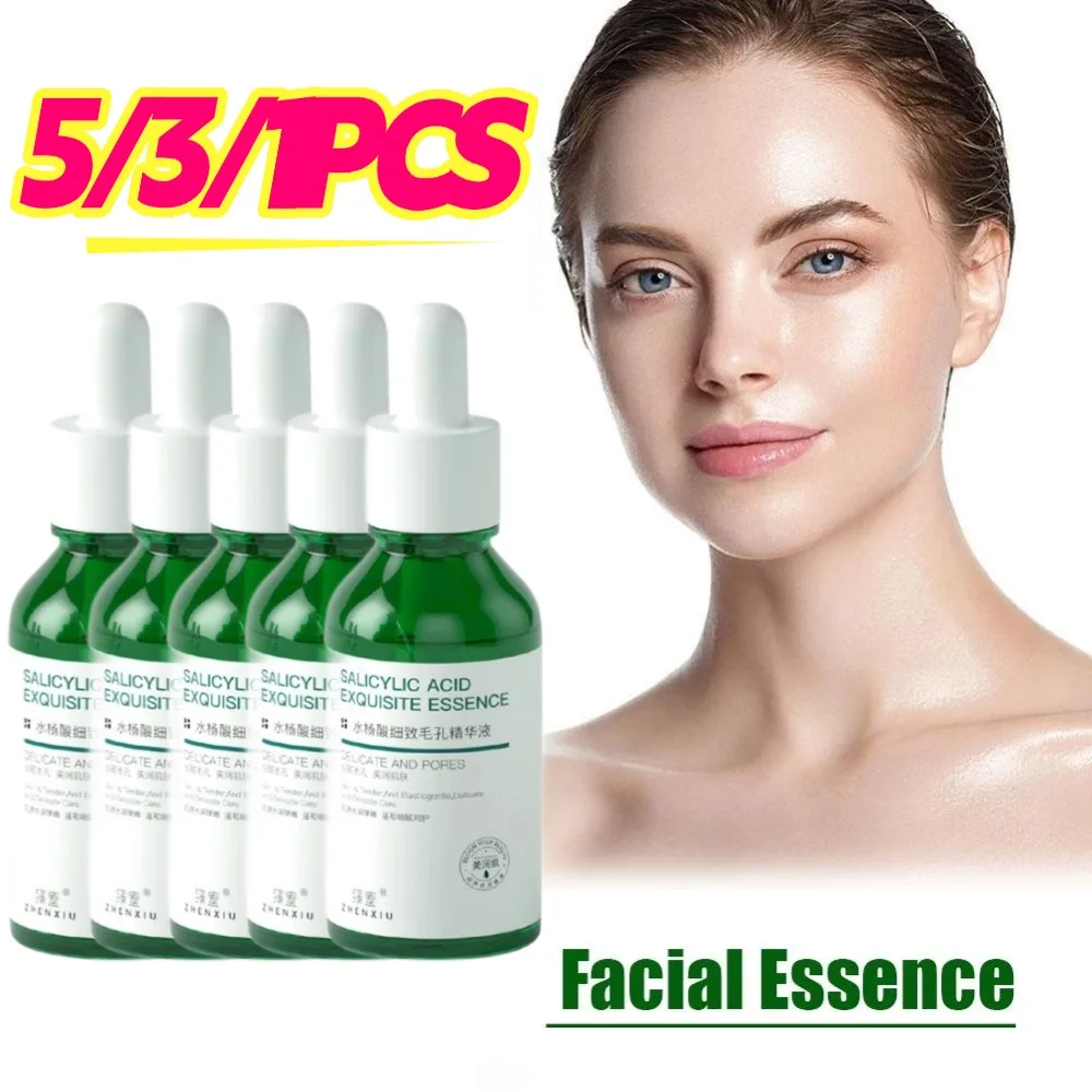 

5/3/1Pcs Salicylic Acid Delicate Pore Facial Essence Hydrating Moisturizing Gentle Care Shrinking Pore Water Light Beauty Serum