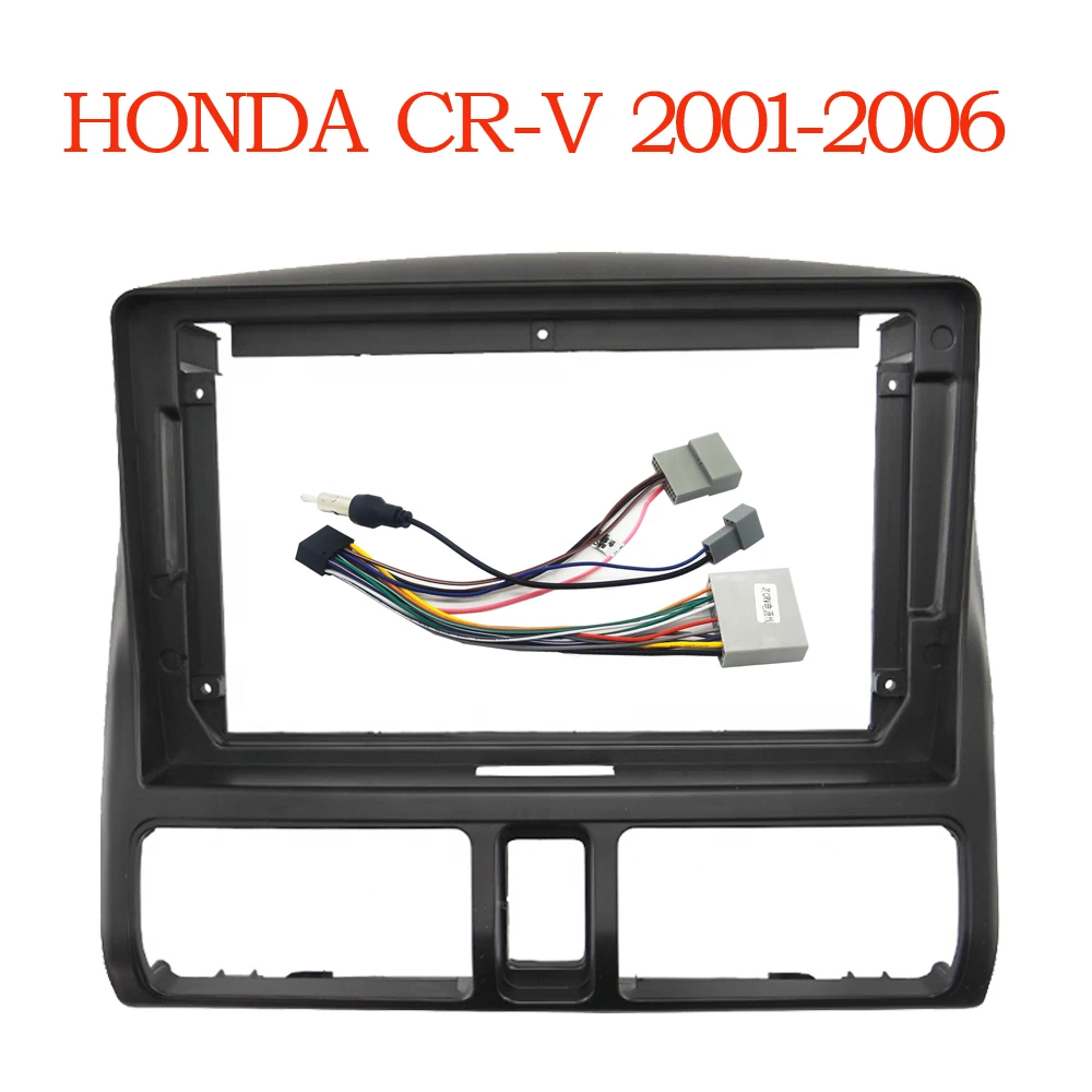 

Double Din Car Radio Fascia Frame 9 inch for HONDA CRV CR-V 2002 Multimedia Video Player Dash Mount Kit Trim Panel No gap Bezel