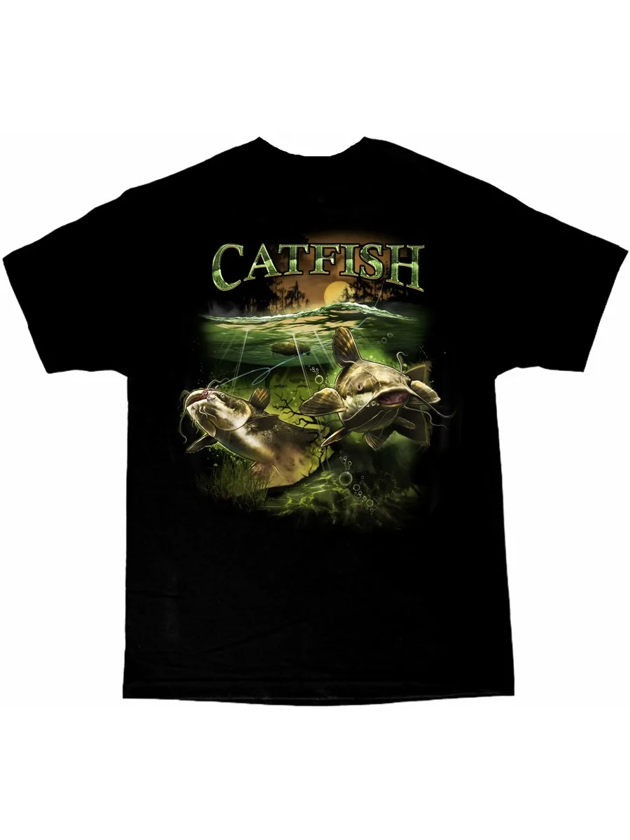 Merky Water Catfish Fishing Fisherman Angler Gift T-Shirt. Summer Cotton O-Neck Short Sleeve Mens T Shirt New S-3XL