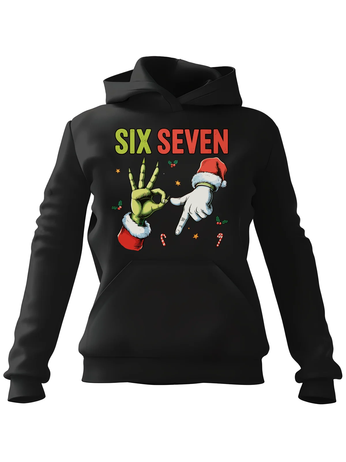 

Толстовка из чистого хлопка с принтом SIX SEVEN для мужчин и женщин в рождественском стиле, модная толстовка высокого качества, забавная одежда