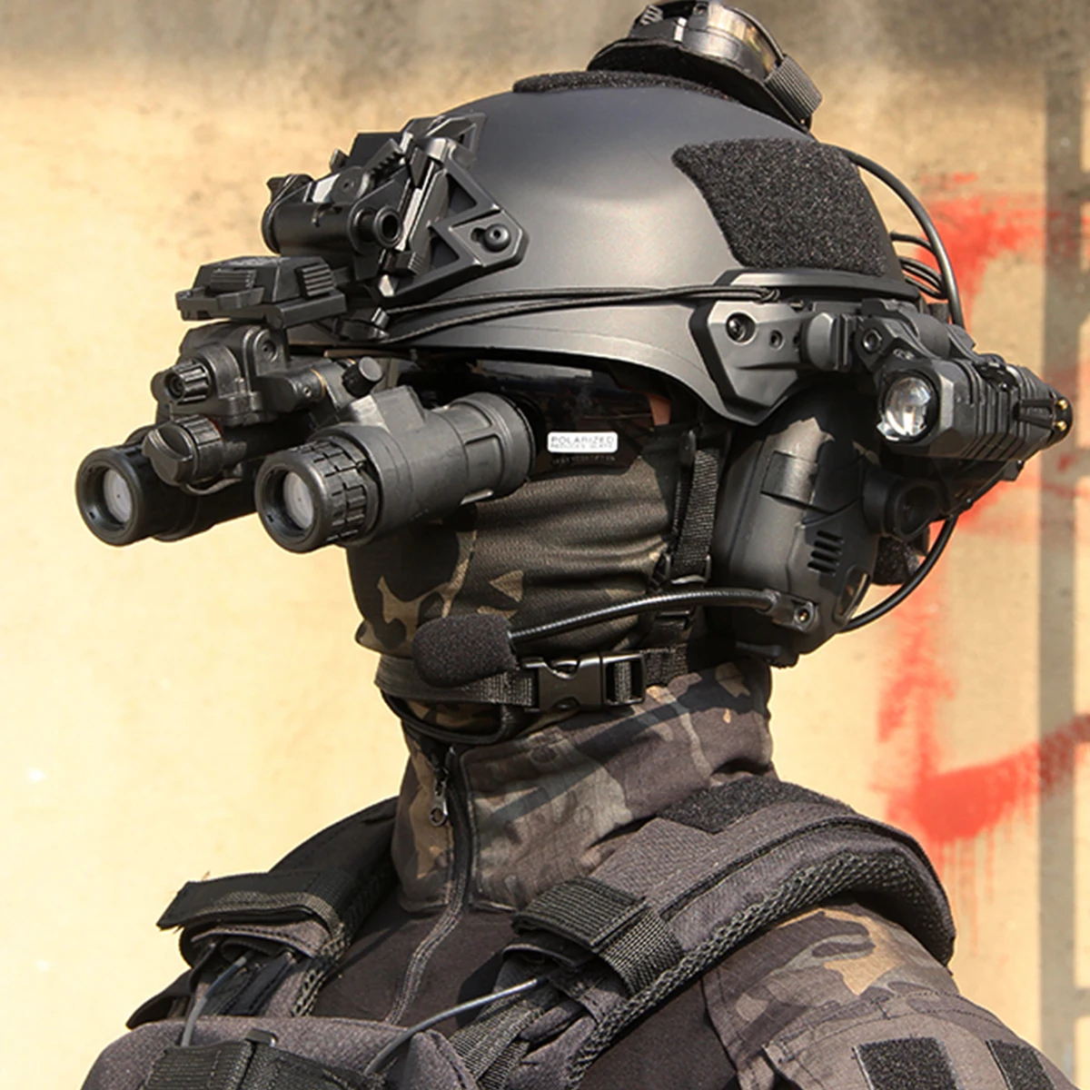 

Wendy Tactical Helmet Set Comes with Sound Pickup & Noise Reduction Headphones & Night Vision Goggle Model & NAVG Bracket Etc.