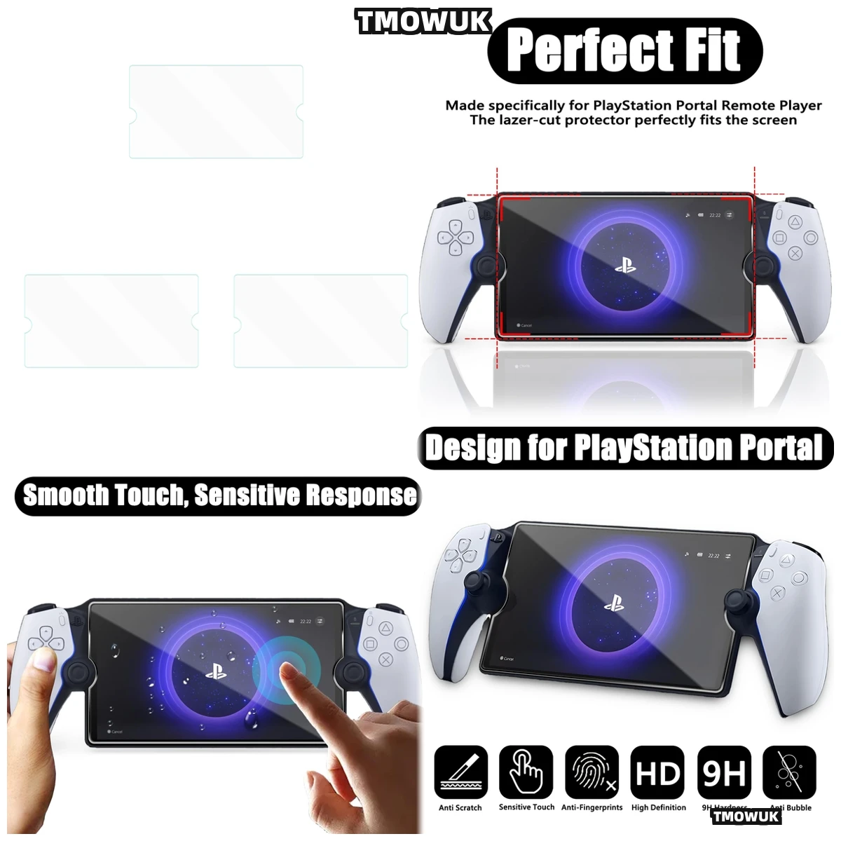 

UV Protection Tempered Glass For Sony PlayStation Portable PS5, Long-Lasting Clarity
