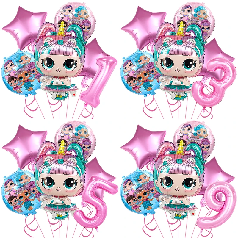 lol Überraschung Puppe Geburtstag Party Thema Dekorationen Ballon Paket Papier Kuchen Topper Banner Teller Tassen für Baby Shower Versorgung