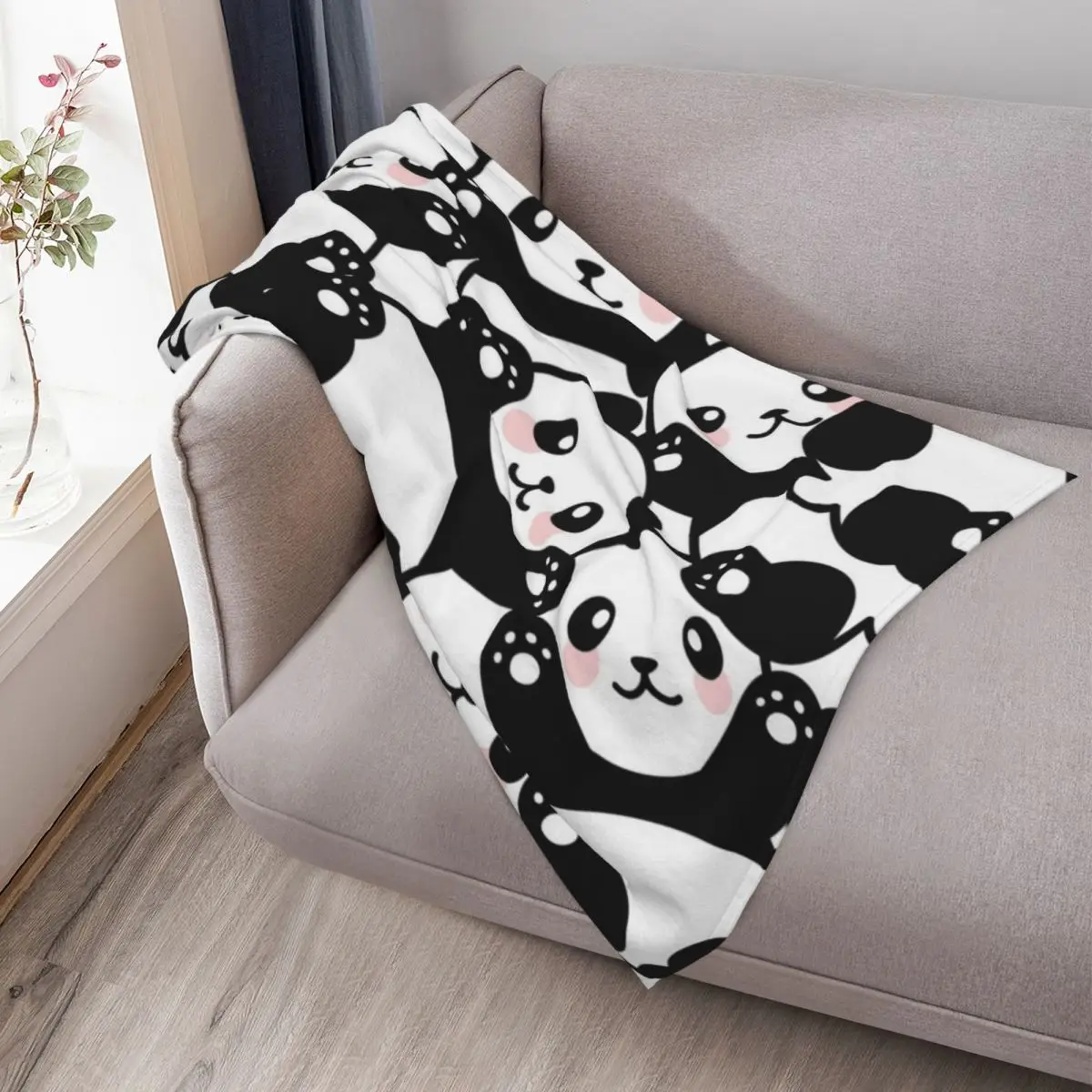 الباندا رمي بطانية عيد الميلاد الديكور الفاخرة مصمم الحرارية للسفر لبطانيات أريكة رقيقة