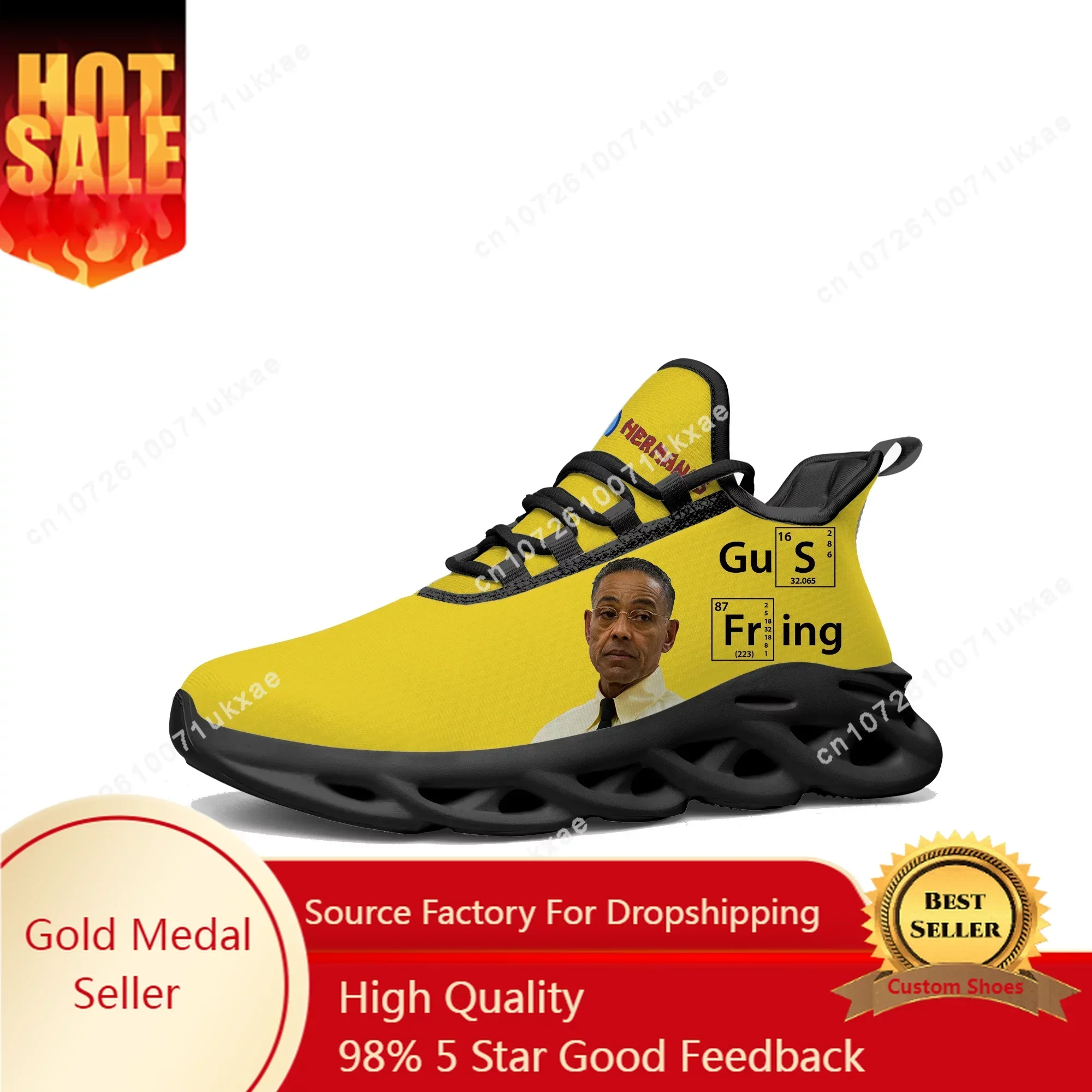 Breaking Bad LOS POLLOS HERMANOS Flats Sneakers Mens Womens High Quality LOS POLLOS HERMANOS Sneaker customization Shoe