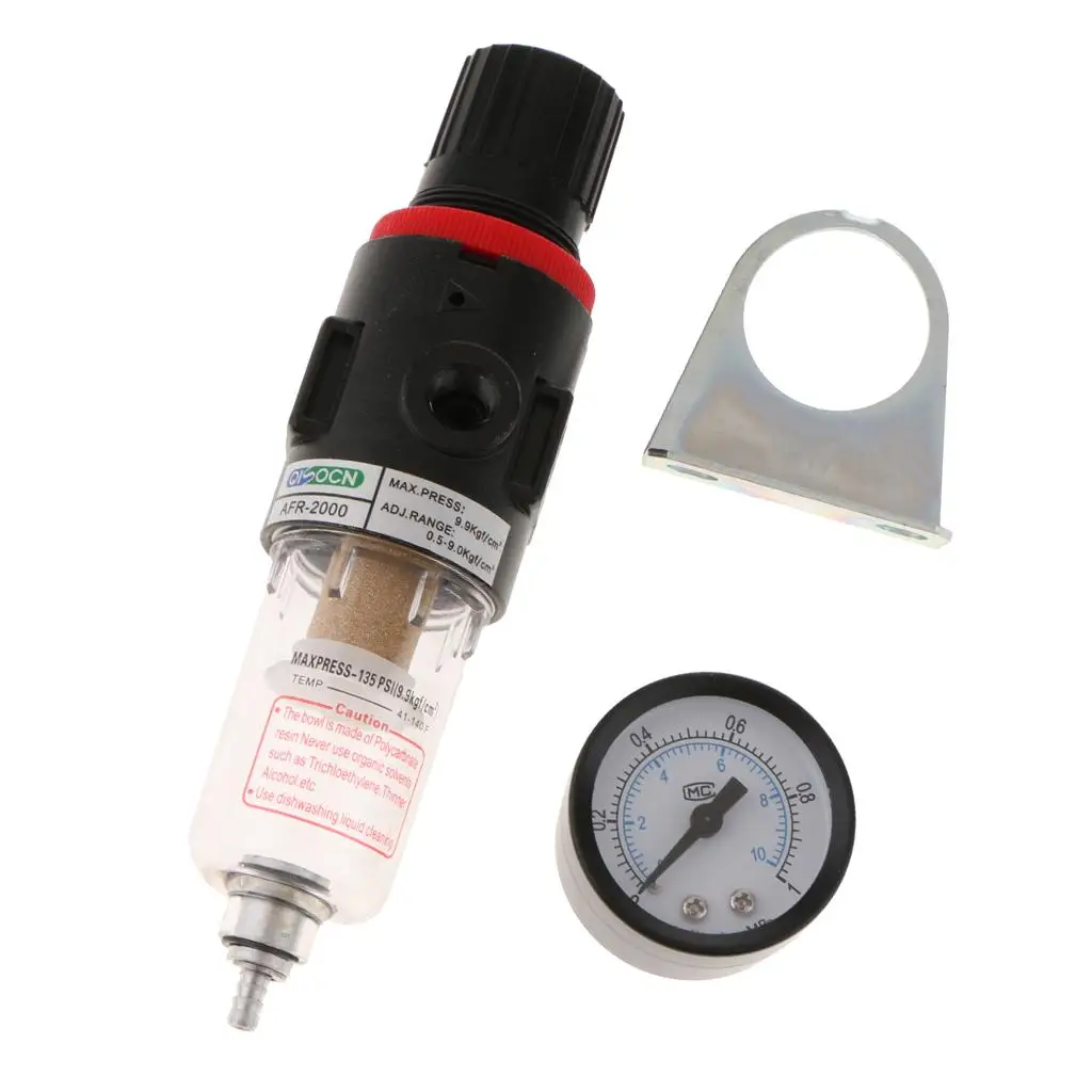 AFR2000 Pneumatischer Luftfilterregler, Feuchtigkeitsschiene, Manometer