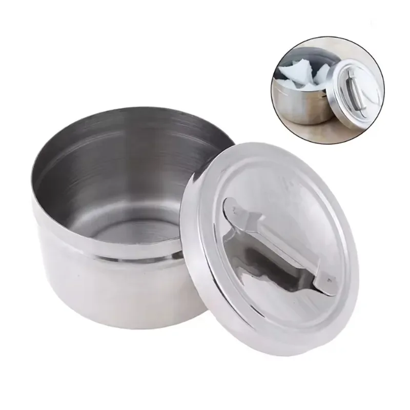Stainless Steel Medical Dental Cotton Tank Alcohol Disinfection Jar Container Cylinder Box Sterilizer Box Surgical Instrument