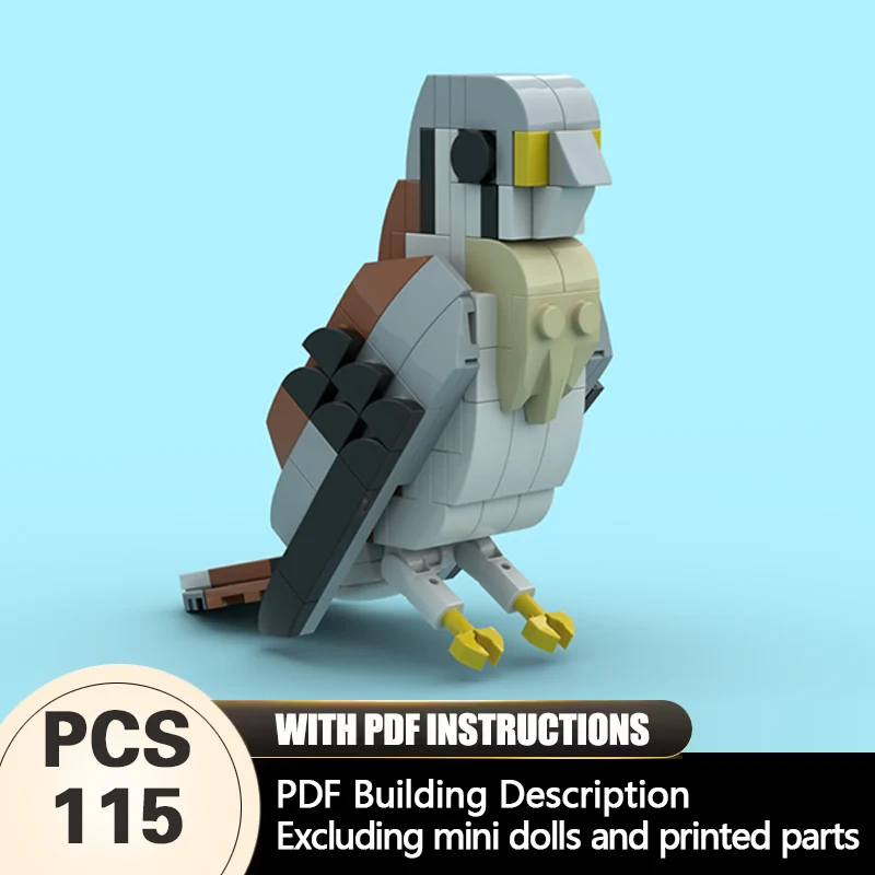 

Creators Animal Series Model MOC Building Bricks American Kestrel Modular Technology Gifts Holiday Assemble Children Toys Suit