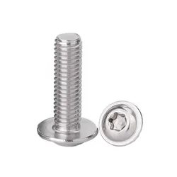 M2.5 M3 M4 M5 M6 304 Stainless Steel Round Torx Six Lobe Hexalobular Internal Button Head Security Flange Screw Bolt With Washer