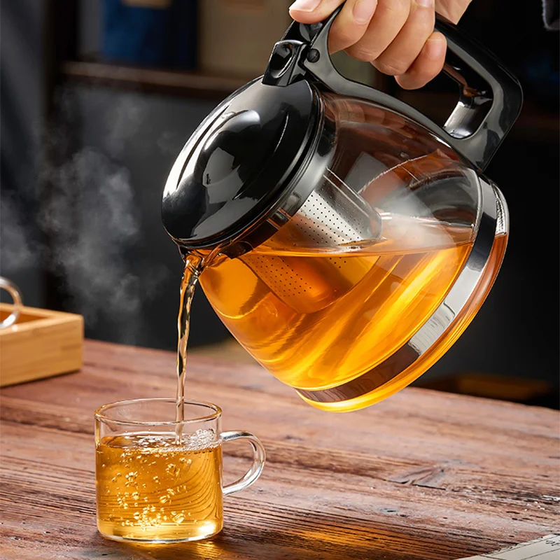 GIANXI Large Capacity Teapot Home Multi-Functional Filter Teapots Thickened High Borosilicate Glass Tea Separation Puer Tea Set