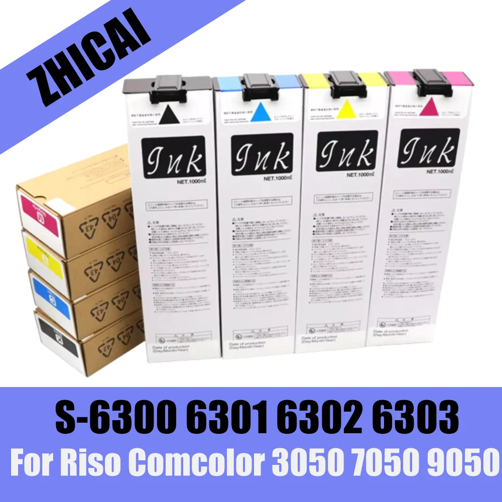 

Riso S-6300 6301 6302 6303 Ink Cartridge For Riso Comcolor 3050 7050 9050 Printer S-6300G/E S-6301G/E S-6302G/E 1000ml
